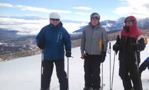 Kent, Jeff and Tom enjoying a great ski day at Mammoth